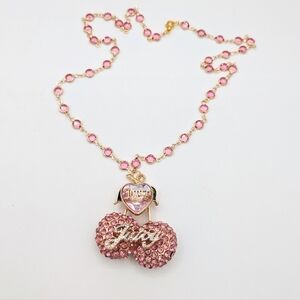 🍒Juicy Couture Vintage Cherry Necklace | Upcycled Luxury| Y2K| Baddie Jewelry🍒